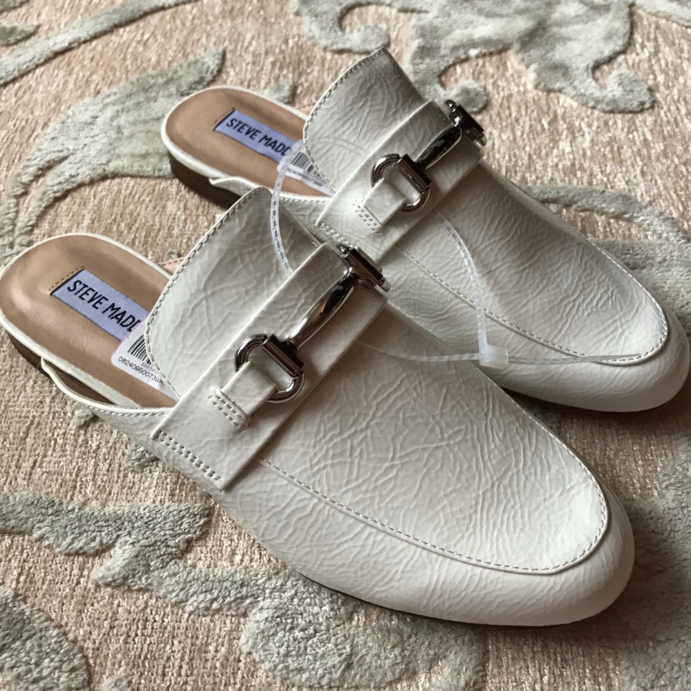 NEW Steve Madden Kandi white mules slides size 8